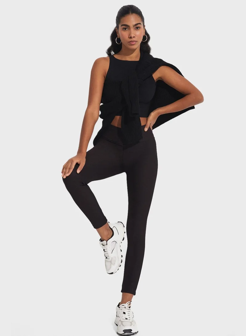 جون High Waist Tight Pants