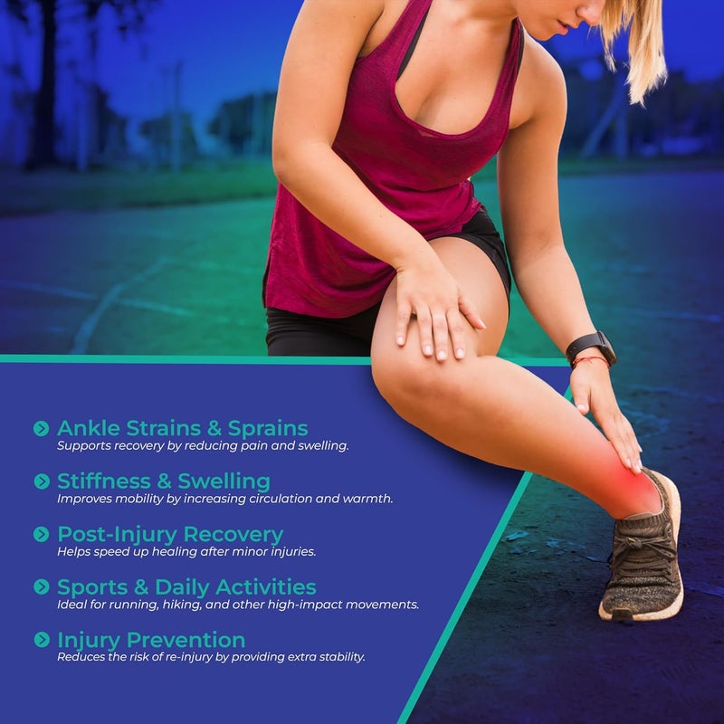 OPPO 1001 Ankle Support Neoprene Compression Brace for Pain Relief Sprain Recovery Injury Prevention Open Heel Design for Mobility Retains Heat for Faster Healing L - Image 3
