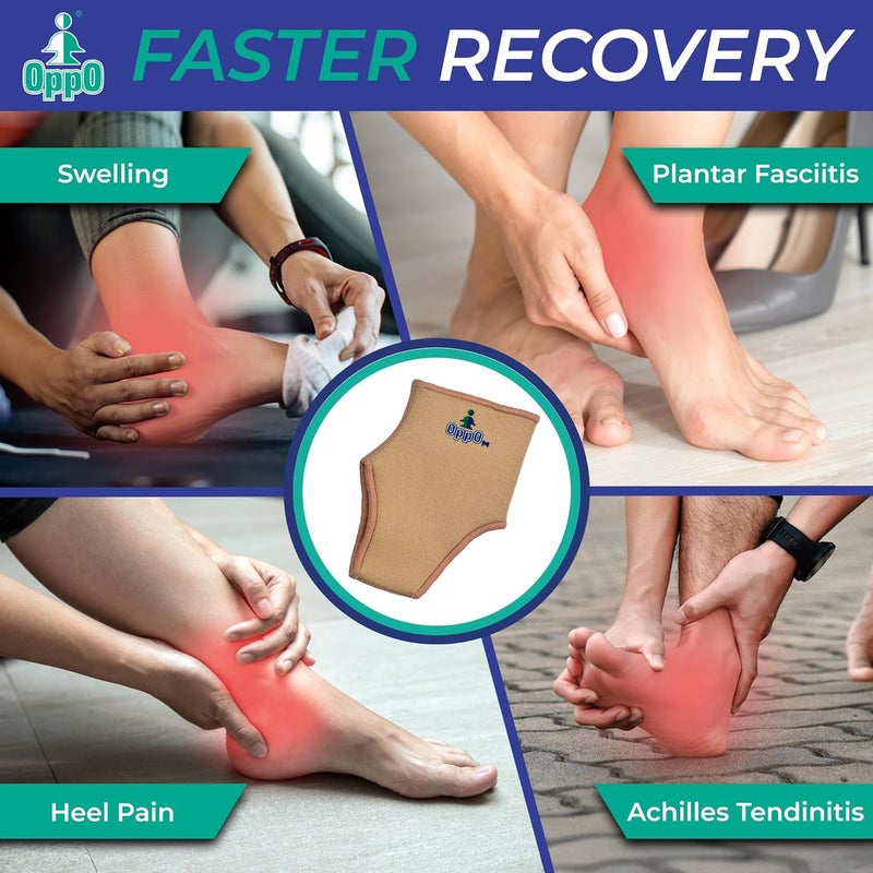 OPPO 1001 Ankle Support Neoprene Compression Brace for Pain Relief Sprain Recovery Injury Prevention Open Heel Design for Mobility Retains Heat for Faster Healing L - Image 4