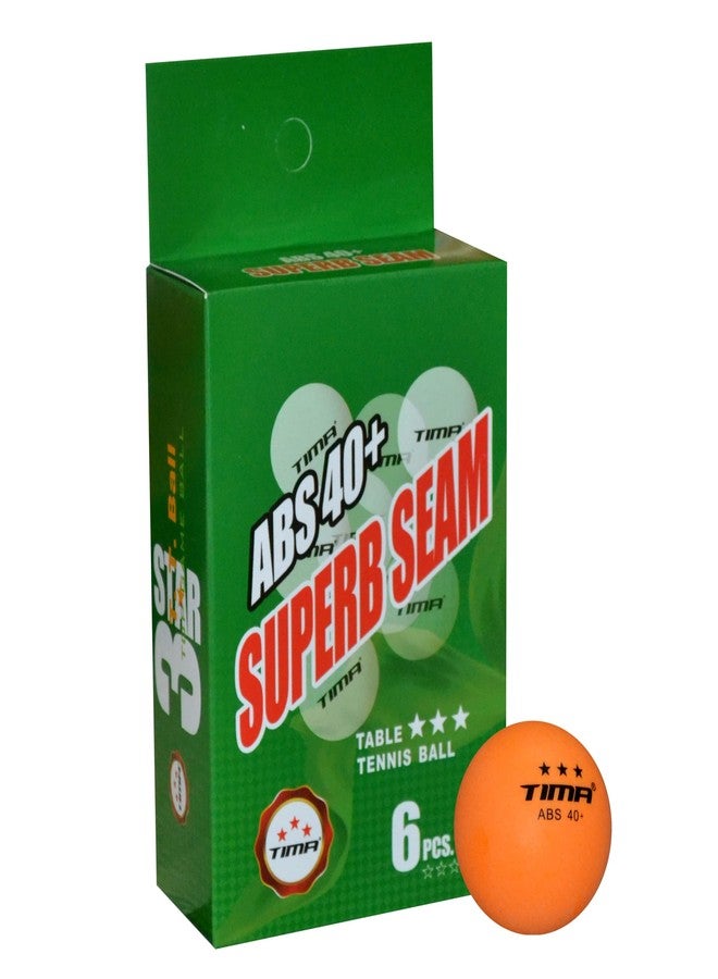 TIMA Table Tennis Balls - Orange Table Tennis Balls - 38mm Official Weight Balls - Three Star Professional Balls - 6 Pack (Orange) Table Tennis Balls - Image 1