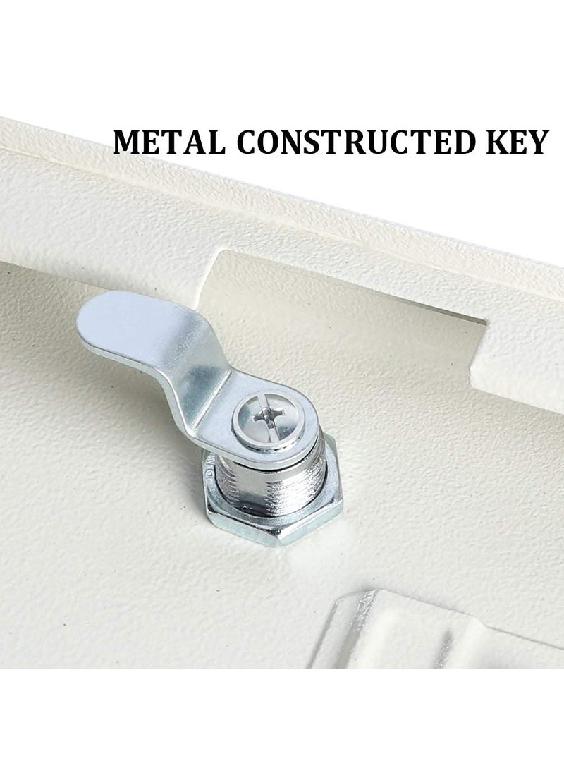 BAHUNAMI BAHUNAMI Security Metal Key Box with 20 Tags Small Adjustable Wall Mount Key Lock Cabinet 78 x 62 x 28 White  - Image 4