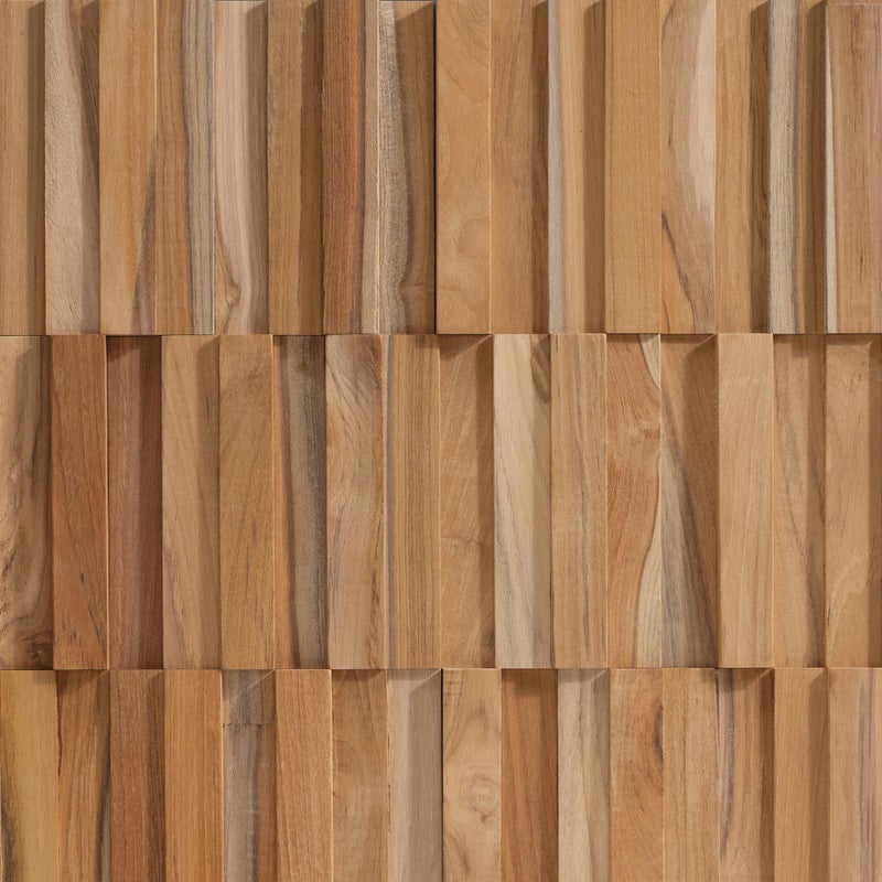 Wall!Supply 3D Wall Panels â€“ Reclaimed Vertical Asian Teak Wood â€“ Home Decor Wallpaper Alternative for Living Room, Bedroom & Office â€“ Easy DIY Installation â€“ 16 Pack, Covers 11.15 Sq Ft - Image 1