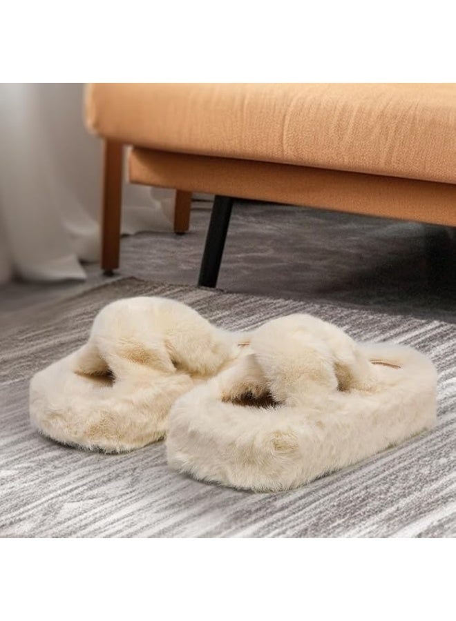 Lucky Kids Women's Slippers Cozy Memory Foam House Bedroom Slippers for Women Fuzzy Plush Comfy Faux Fur Lined Slide Shoes Anti-Skid Sole Trendy Gift Slippers - Image 5