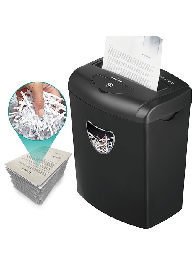 شو وو آلة تقطيع ورق، ١٠ ورقات تقطيع عرضي مع سلة سعة ٢١ لترًا، مستوى أمان عالي P-٤، تصميم بثلاثة أوضاع تقطيع للبطاقات/الأقراص المدمجة/الدبابيس/المشبك، آلة تقطيع متينة، نظام مقاوم للانحشار للمكتب - Image 1