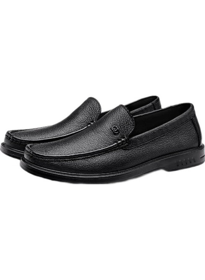 Strongman Business Casual Men'S Shoes Commuting Leather Shoes Comfortable Sheepskin Slip-On Driving Shoes Jda351334 Black Size 41 - Image 3