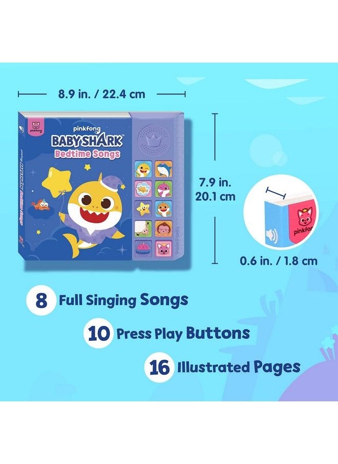 Pinkfong - Baby Shark Bedtime Songs 10 Button Sound Book ; Baby Shark Toys ; Learning & Education Toys ; Interactive Baby Books For Toddlers 1 3 ; Gifts For Boys & Girls - Image 1
