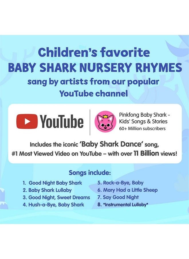 Pinkfong - Baby Shark Bedtime Songs 10 Button Sound Book ; Baby Shark Toys ; Learning & Education Toys ; Interactive Baby Books For Toddlers 1 3 ; Gifts For Boys & Girls - Image 1