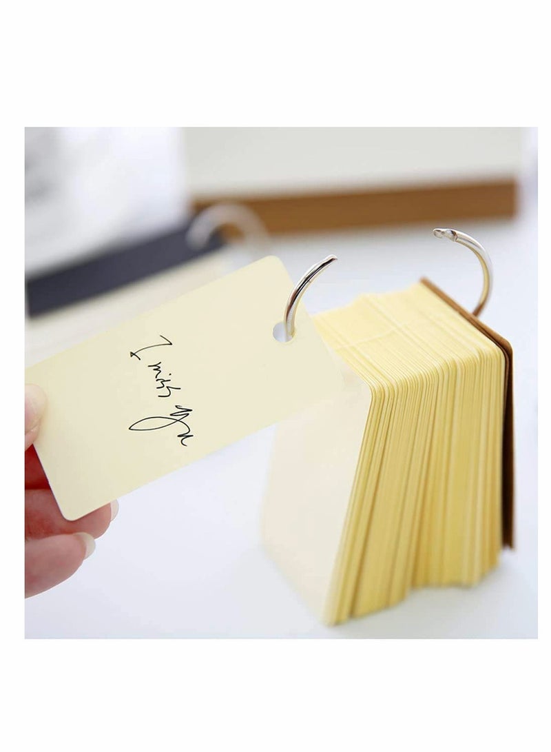 Pack of 7 Binder Ring Easy Flip Flash Kraft Paper Study Cards, 350 Pieces Multicolor - Image 3
