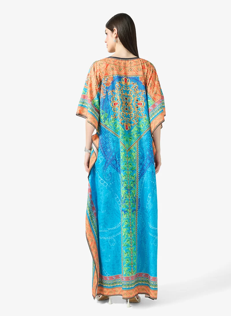 ارابيان كلوزيت Printed Relaxed Fit Kaftan
