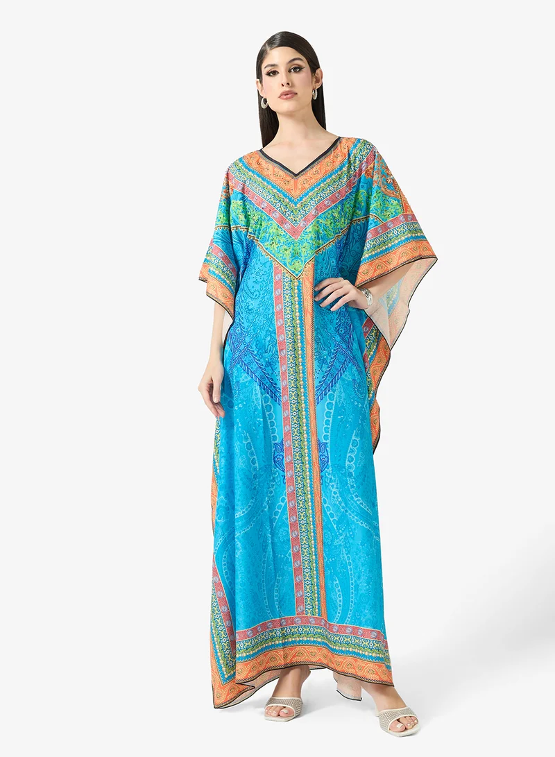 ارابيان كلوزيت Printed Relaxed Fit Kaftan