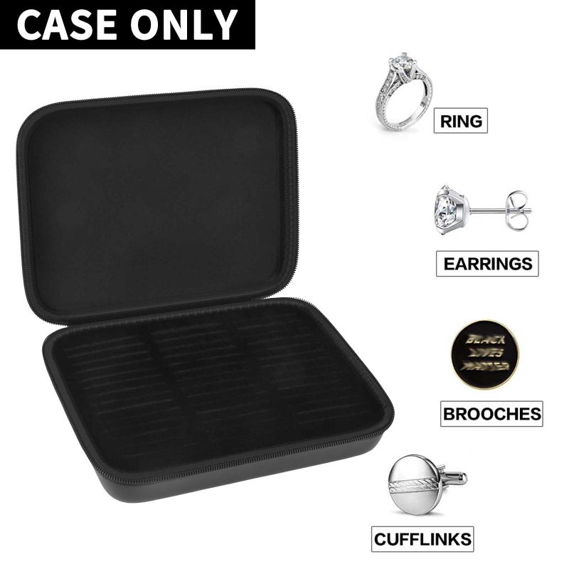 GWCASE Ring Organizer Storage Case - Jewelry Ring Display Collector Box with 42 Slots. Rings Tray Holder Showcase Fits for 50+ Rings, Earrings, Brooches and Cufflinks (Box Only)-Dark - Image 2