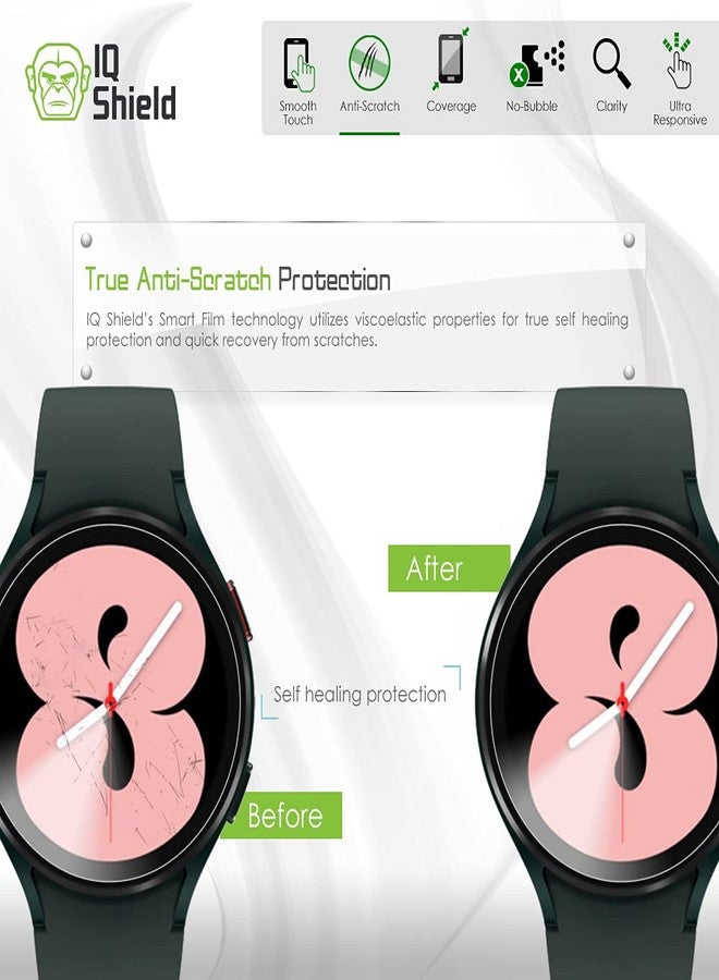 IQShield 6 Pack for Samsung Galaxy Watch 6 / Galaxy Watch 5 / Galaxy Watch 4 (44mm) Screen Protector Easy Install Scratch Resistant Ultra Thin Smudge Resistant Anti-Bubble Clear TPU Film - Image 5