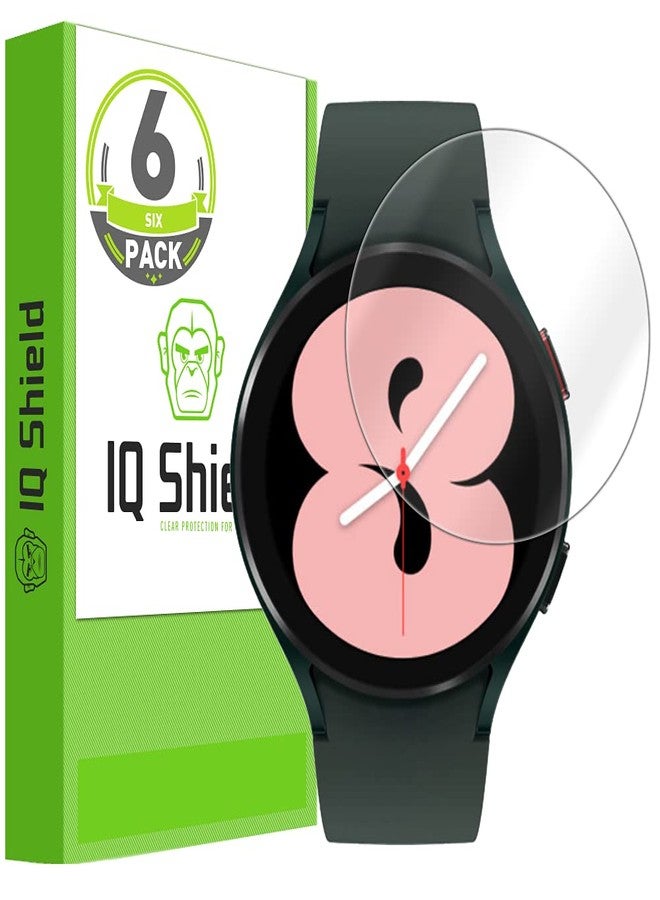 IQShield 6 Pack for Samsung Galaxy Watch 6 / Galaxy Watch 5 / Galaxy Watch 4 (44mm) Screen Protector Easy Install Scratch Resistant Ultra Thin Smudge Resistant Anti-Bubble Clear TPU Film - Image 1