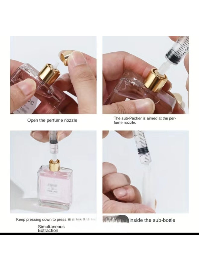 10pcs Perfume Dispenser Pump Set - Refillable Cosmetic Tools For Travel & Refills - 2pcs Syringe, 2pcs Straw, 2pcs Perfume Separator, 2pcs Converter, 2pcs Small Funnels - Image 3