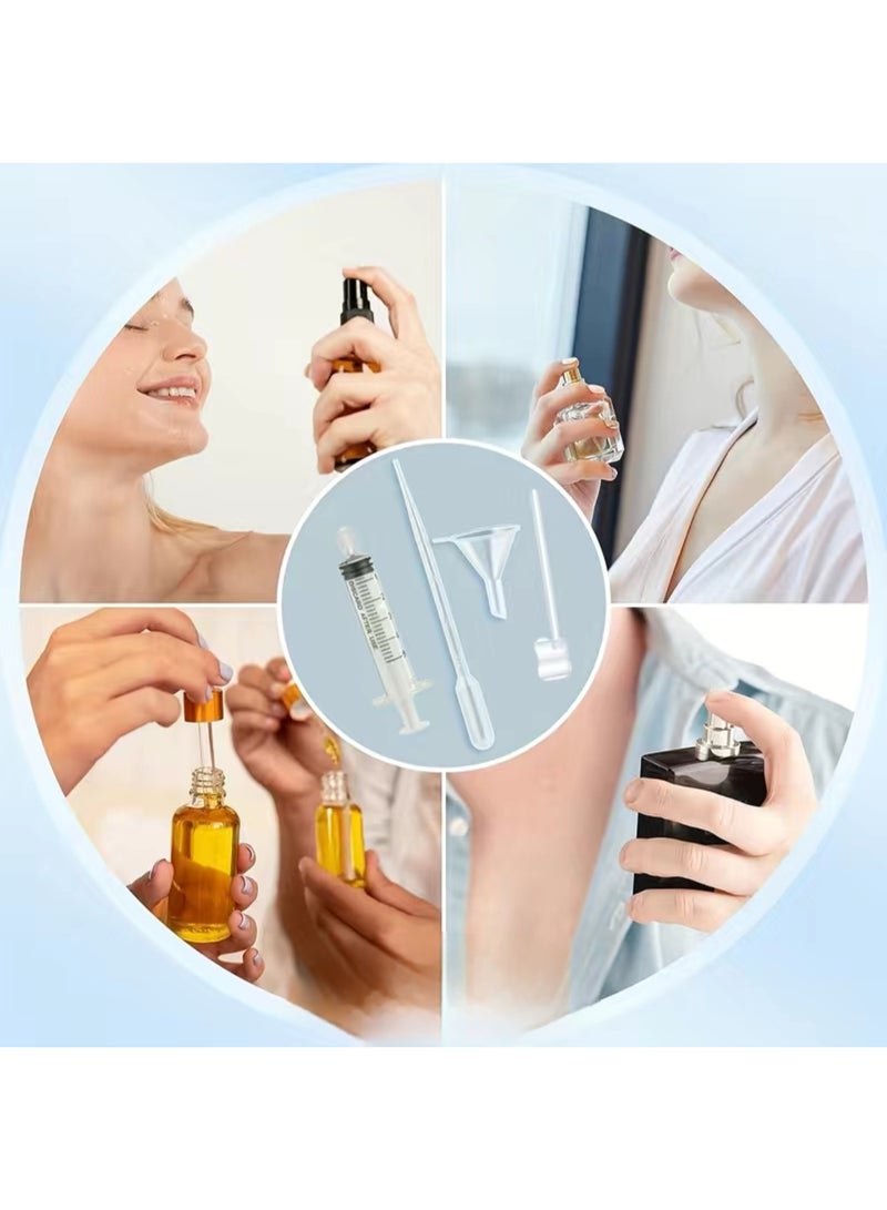 10pcs Perfume Dispenser Pump Set - Refillable Cosmetic Tools For Travel & Refills - 2pcs Syringe, 2pcs Straw, 2pcs Perfume Separator, 2pcs Converter, 2pcs Small Funnels - Image 4