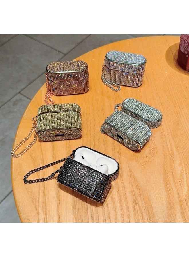 إسكدنيا طلاء دلو متطور بالألماس بالكامل لهاتف AppleAirPods Pro2 حافظة واقية لسماعات البلوتوث اللاسلكية الشاملة - اللون: طلاء دلو مثقاب كامل ملون - الطراز: AirPods 3 أجيال - Image 2