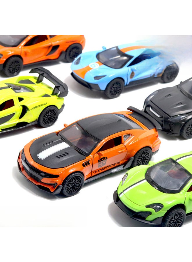 Bulk 1:36 Alloy Car Model Toy Three-door Sports Car Huili Boy Racing Ornaments Car Men Wholesale-Color:[Bag] White And Brown  - Image 3