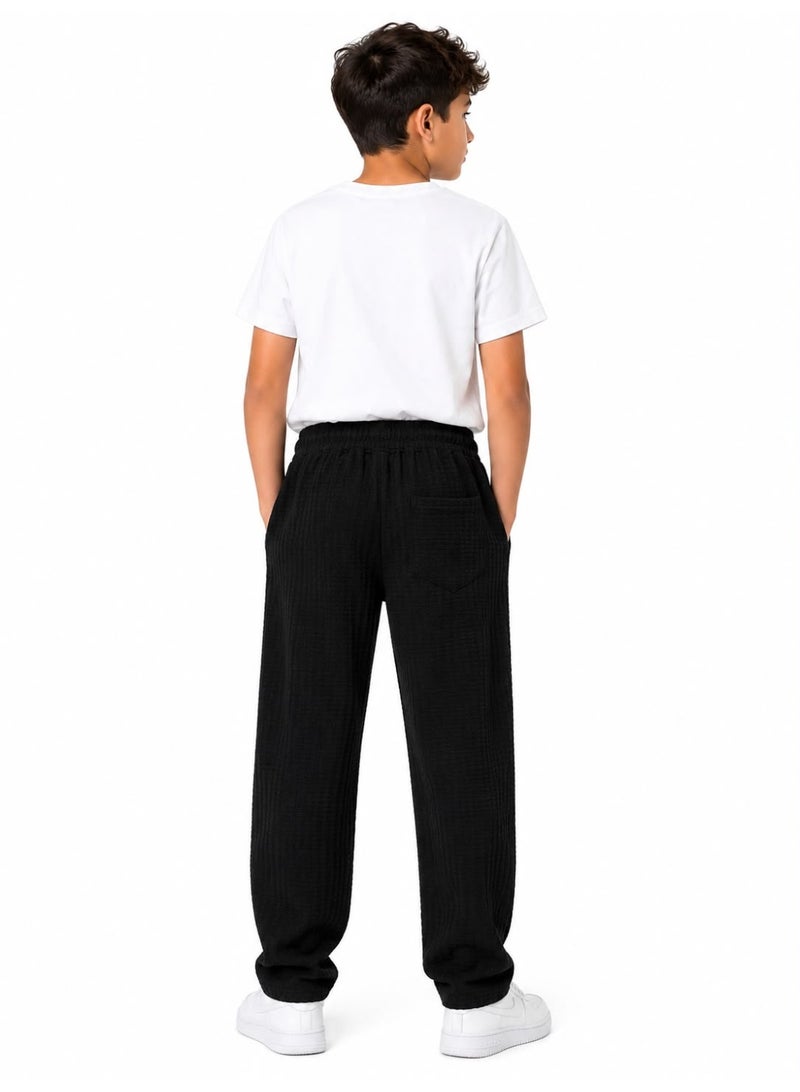 Caesar Boys' wide-leg trousers in Hashira fabric. - Image 3
