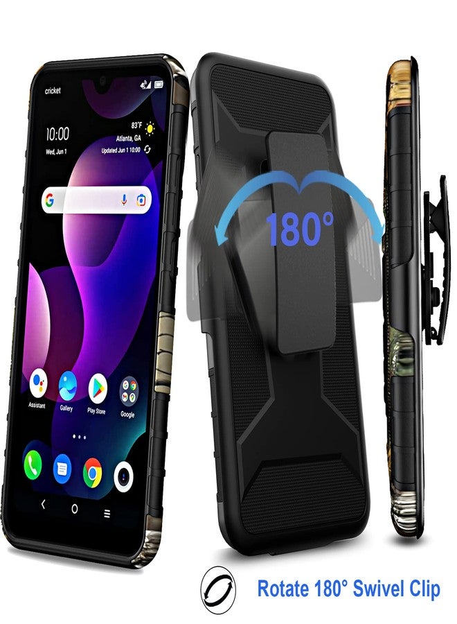 Ailiber جراب Ailiber لهاتف TCL IONZ بتصميم لعبة الكريكيت، جراب هاتف TCL IONZ مع واقي شاشة، جراب بمشبك حزام دوار مع مسند، غطاء هاتف متين مقاوم للصدمات لحماية كاملة لهاتف TCL ION Z-Camo - Image 4