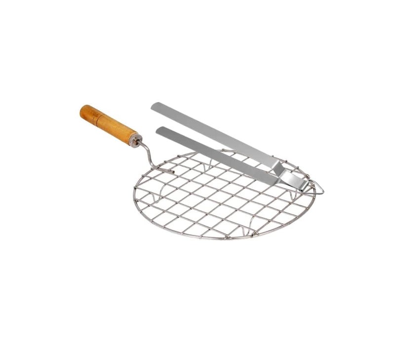 LMR3 Stainless Steel Wire RoasterRoaster net with ChimtaRoti Jari Roti Grill Papd Grill Chapati Grill Set of 2 - Image 5