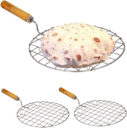 LMR3 Stainless Steel Wire RoasterRoaster net with ChimtaRoti Jari Roti Grill Papd Grill Chapati Grill Set of 2 - Image 4