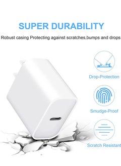 Generic iPhone Fast Charger Block [1 Pack] 20W USB C Wall Charger PD Adapter Compatible with iPhone 14//14 Pro/14 Pro Max/14 Plus/13/12/11/Xs Max/XR/X/SE, iPad Pro/Mini, Galaxy, Google Pixel 5/4/3 and More  - Image 3