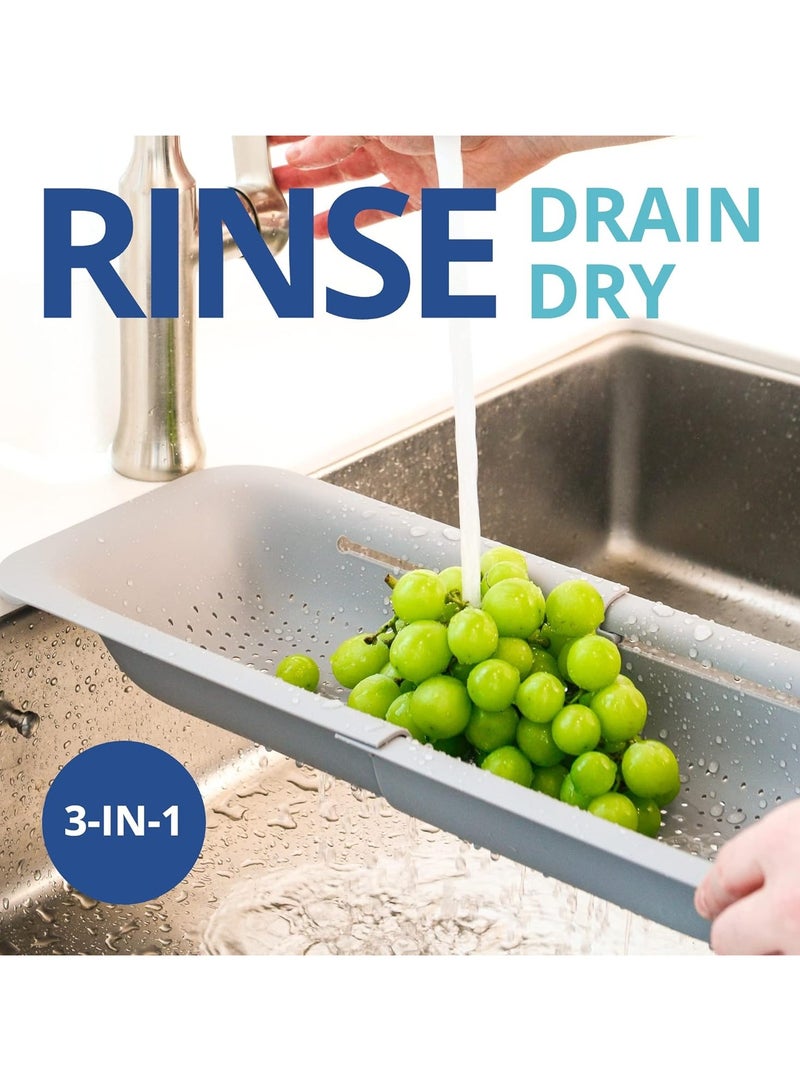 general Over the Sink Colander Strainer Basket - Wash Vegetables and Fruits, Drain Cooked Pasta and Dry Dishes - Extendable - New Home Kitchen Essentials - Image 2