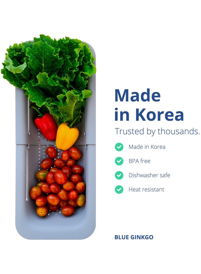 general Over the Sink Colander Strainer Basket - Wash Vegetables and Fruits, Drain Cooked Pasta and Dry Dishes - Extendable - New Home Kitchen Essentials - Image 3