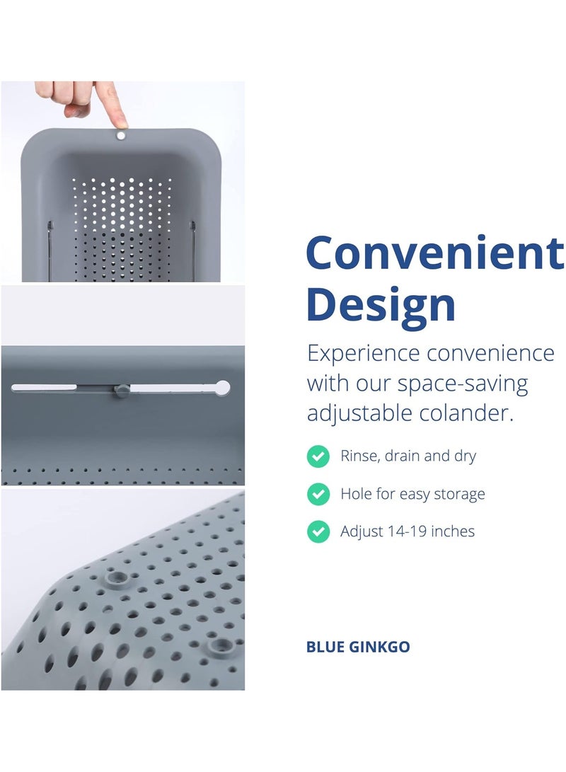 general Over the Sink Colander Strainer Basket - Wash Vegetables and Fruits, Drain Cooked Pasta and Dry Dishes - Extendable - New Home Kitchen Essentials - Image 4