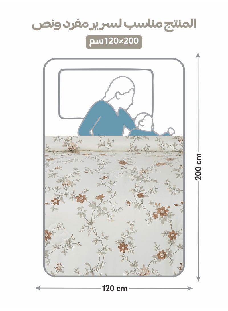 Doona Printed 4-Pcs Single Comforter Bedding Set Fits 120x200cm -Includes Comforter, Fitted Sheet, Pillow Shams & Pillowcases – Soft Microfiber Fabric with Soft 350 GSm Filling - Image 3