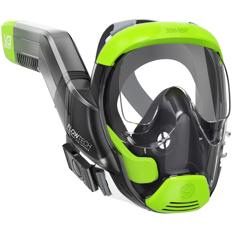 Seaview 180 V3 Full Face Snorkel Mask Adult- The V3 is The Perfect Snorkeling Gear for Adults- Snorkel Mask with 180 Panoramic Viewing and Up to 600% Easier Breathing- Patented Flowtech Air Intake - Image 1