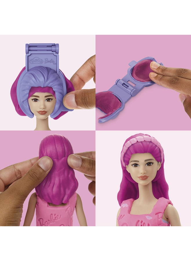 Play-Doh Barbie Hearts and Hair Set, Make Doll Clothes with Modeling Compound & 10 Fashion Accessories, Arts & Crafts for Girls & Boys 5+ - Image 4