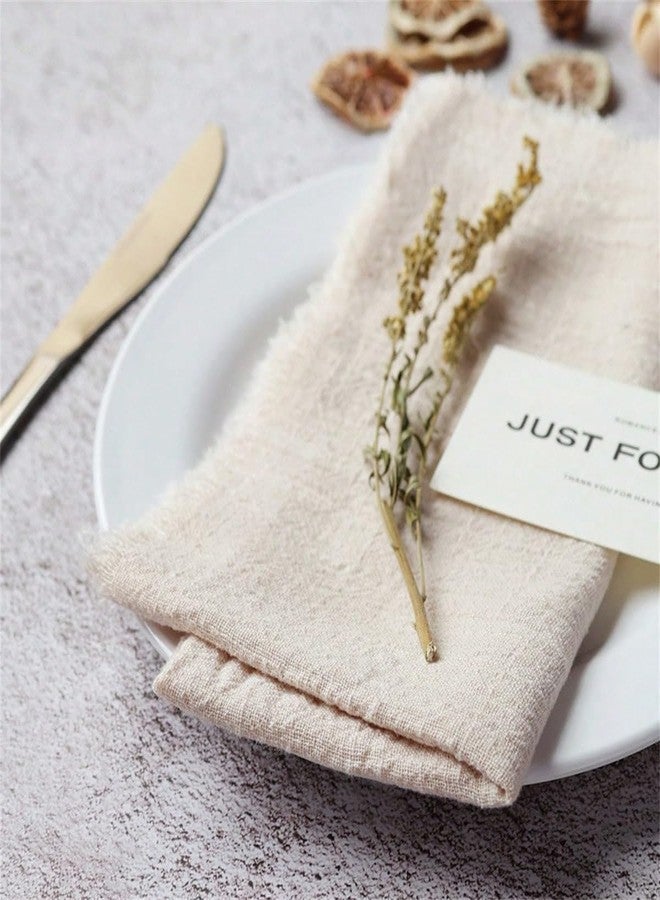 Mealah 4PC Cheesecloth-Napkins-Set Napkins Rustic Boho Gauze Dinner Table Decor for Wedding Family Gathering 16.5''x16.5'' - Image 4