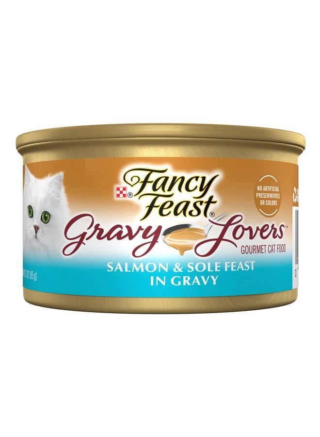 فانسي فيست طعام القطط بورينا فانسي فيست جرافي لعشاق السلمون وسمك موسى المشوي الفاخر في مرق طعام القطط الرطب - عبوة من ٢٤ علبة، ٣ أونصات - Image 1