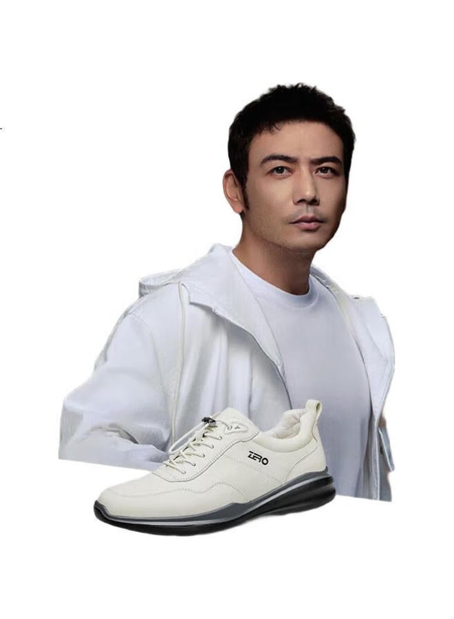 Zero Men'S Sneakers, Comfortable Versatile Thick-Soled Height-Increasing Breathable Low-Top Casual Shoes For Men, White, Size 41 - Image 3