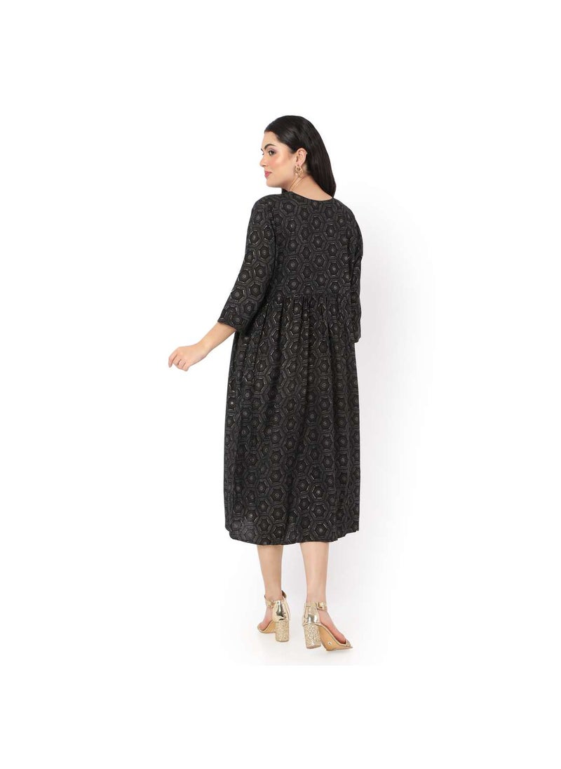 SOFT VISCOSE BLACK COLOUR PRINTED CASUAL FRONT BUTTONED SHORT ARABIC KAFTAN JALABIYA DRESS - pzsku/Z32CD87D972AA89F075C7Z/45/_/1701328273/559daf97-7b0f-42cd-b353-069453608124