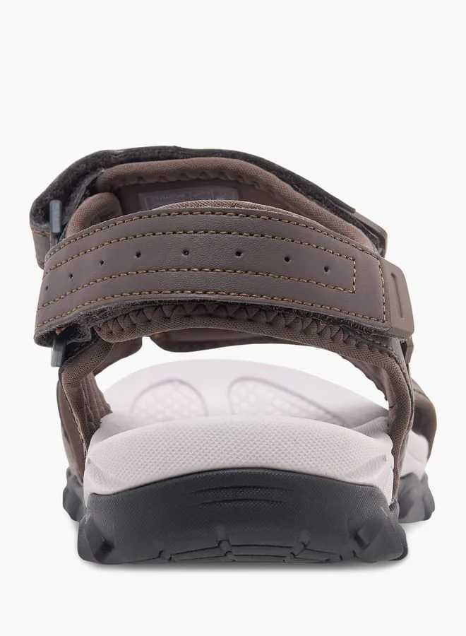 Kappa Men's Solid Sandals with Hook and Loop Closure