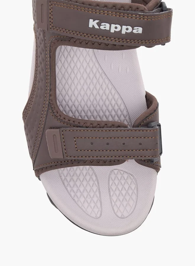 Kappa Men's Solid Sandals with Hook and Loop Closure