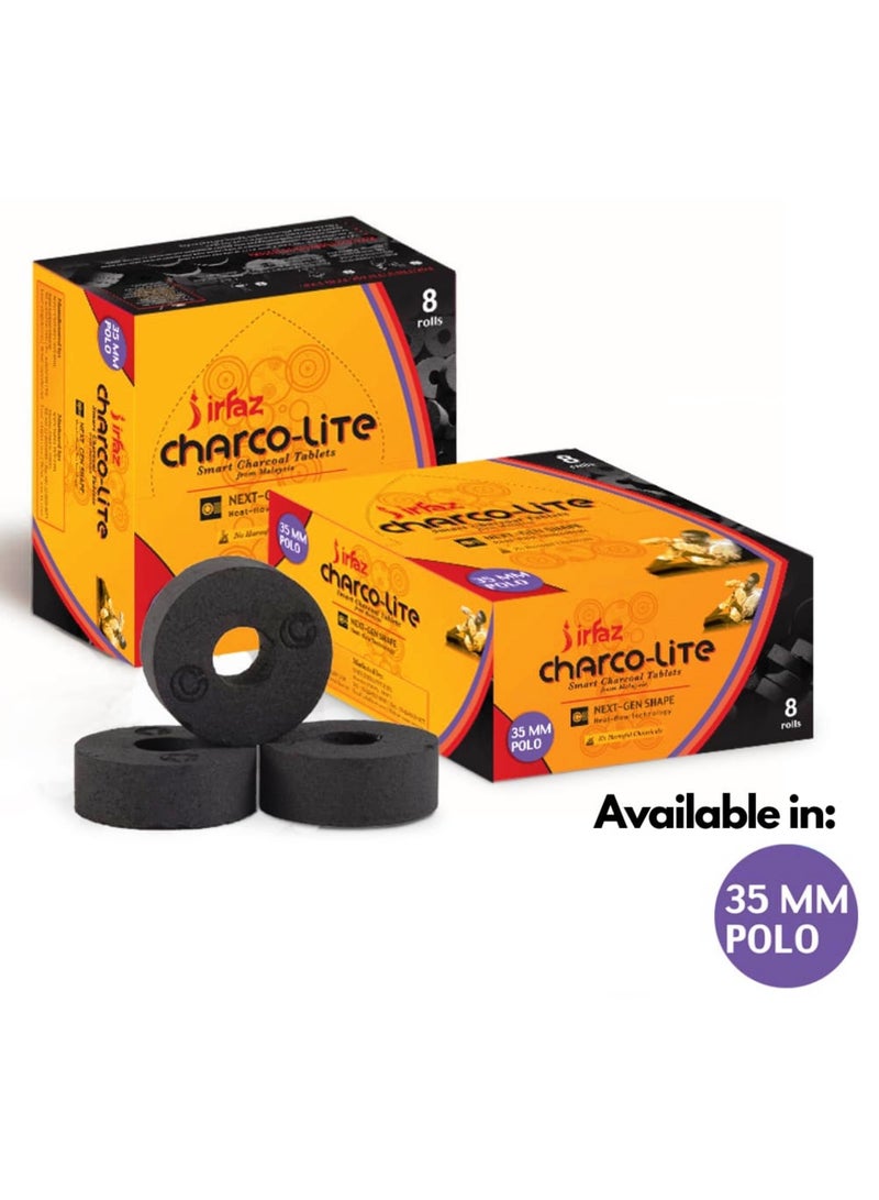 irfaz Charco lite Polo Bakhoor Charcoal 80 Peice-35 mm 