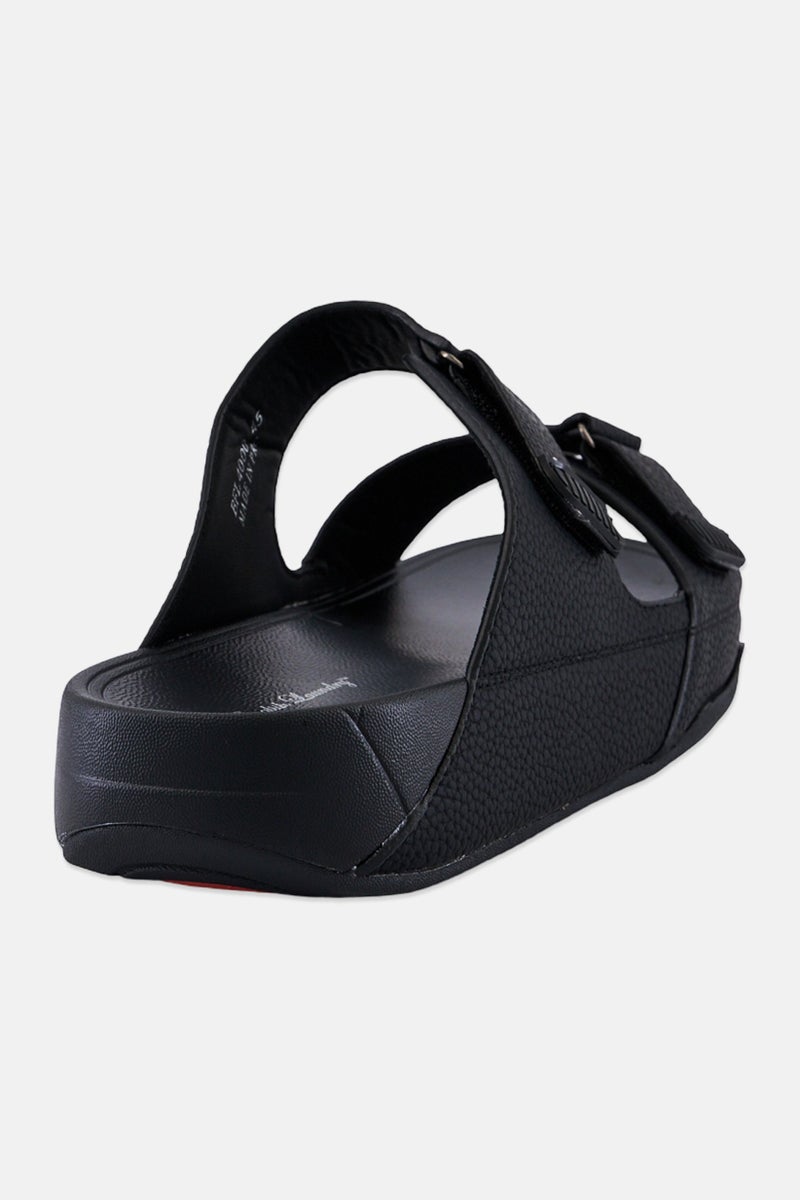 English Laundry صنادل عربية للرجال برباطين، سوداء - Image 4