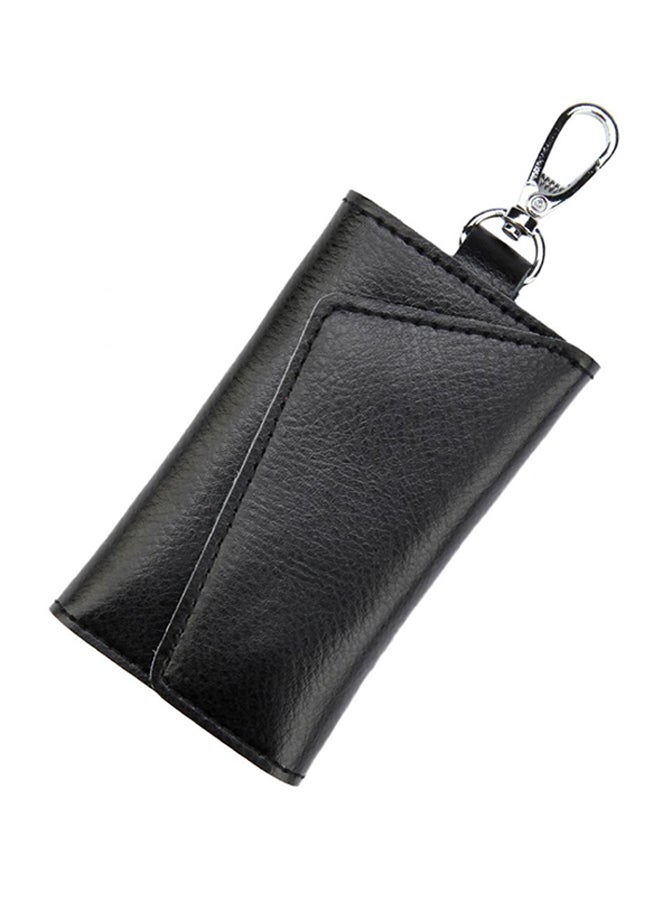 MUNTAQI Men'S Multifunctional Faux Leather Car Key Case - Image 1