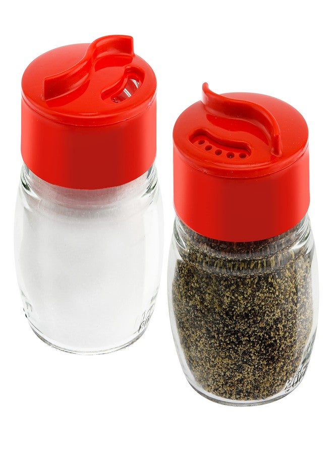 Tribello Glass Salt And Pepper Shaker Set, Spice Storage For Table Serving And Cooking With Dual Perforated Shaking Top - 3 Oz Spice Seasoning Shaker - 2 Pack - Image 1