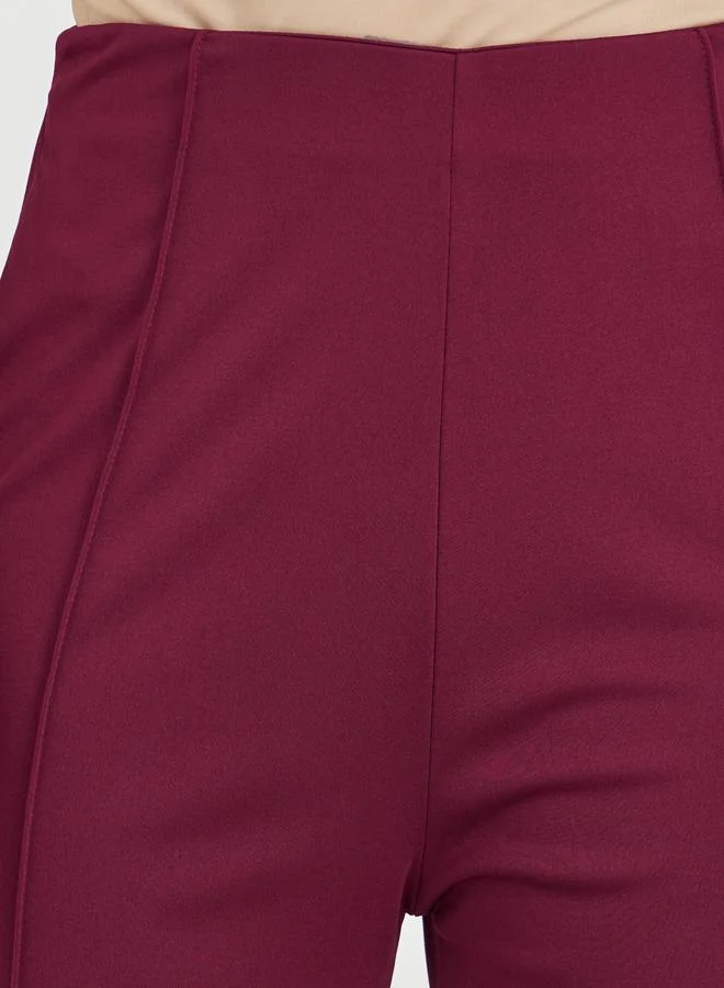 Styli Styli High Rise Wide Leg Pants with Pintuck Detail