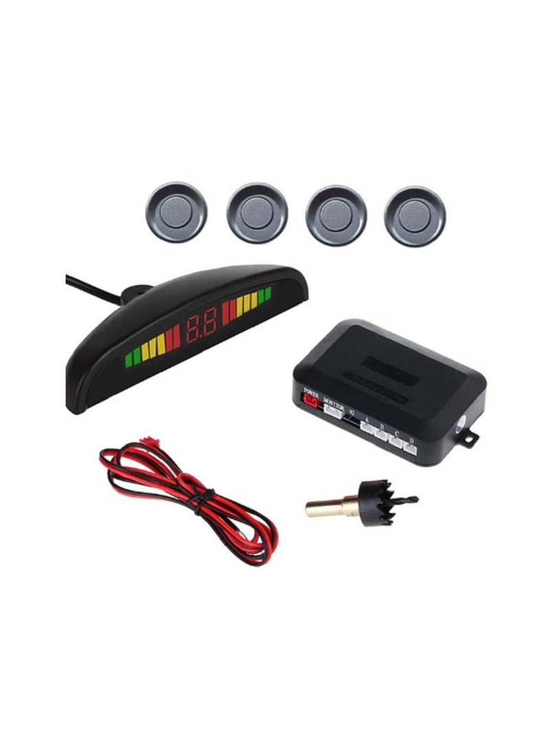 Loquat LED display car radar kit with 4 parking sensors