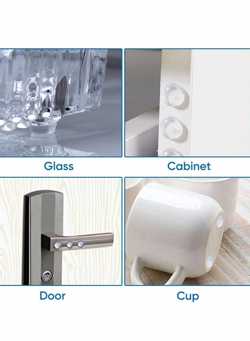 200 Pieces Rubber Feet Pads Adhesive Buffer Door Bumpers Self Stick Noise Dampening Small Clear Soft Silicone Close Cabinet & Furniture 9 mm Diameter x 3 (Clear)
