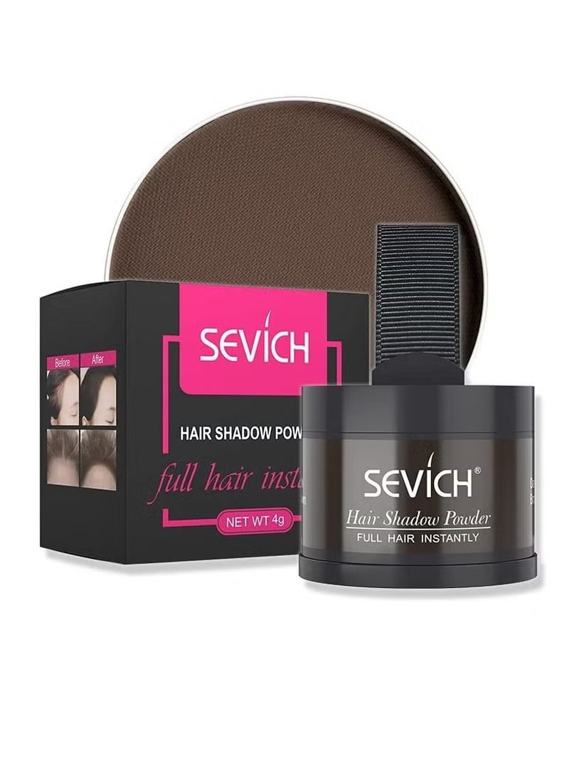 Sevich Instantly Hairline Shadow Hairline Powder Quick Cover Hair Root Concealer Eyebrows & Beard Line Hair Root Touch Up for Thinning Hairline Windproof & Sweatproof (Dark Brown) - Image 1