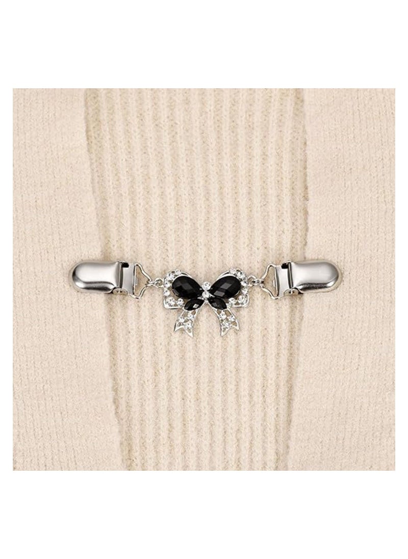 Excefore 4 Pieces Vintage Sweater Clips Shawl Chain Clips Retro Cardigan Clips Collar Chain Clips Shirt Dresses Brooch Clips for Women Girls - Image 3