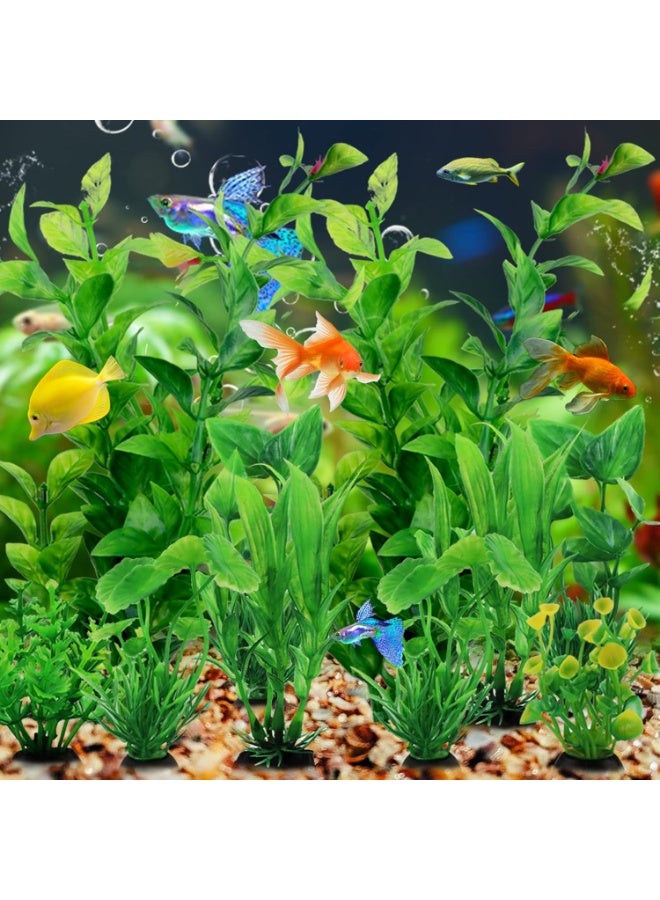 Artificial Fish Tank Plants, 10pcs Plastic Aquarium Decorations for Fish Tank Ornament, Non-Toxic Safe Fake Plants - Image 5