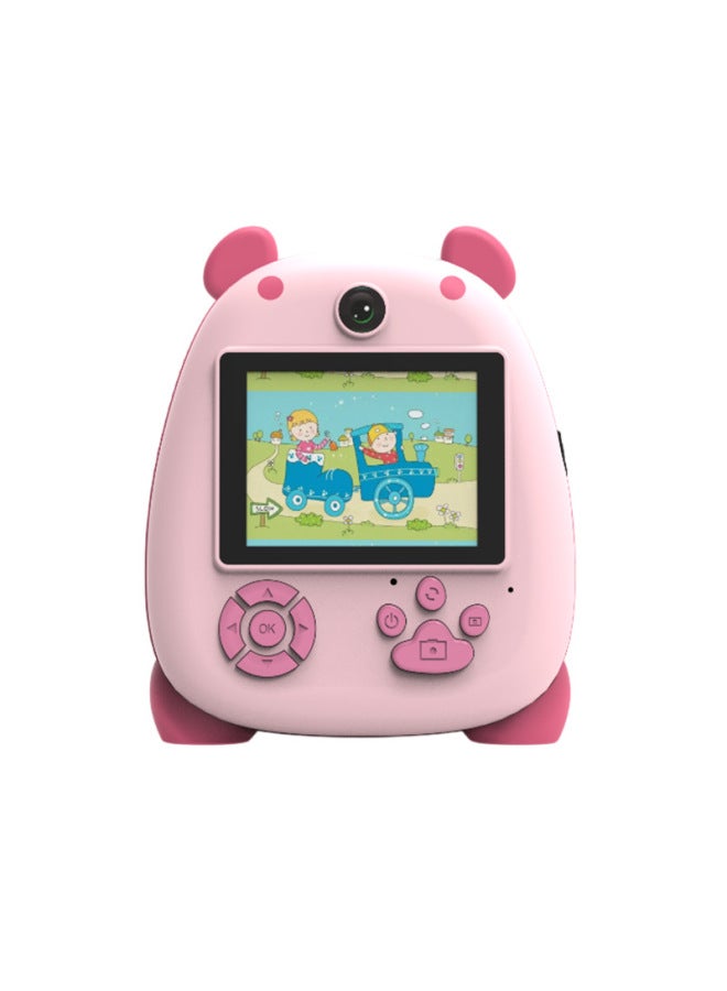 Children HD Camera Baby Birthday Gift Hot Fun Print Camera Selfie-Ready Camera-Colour:Purple+32g Memory Card+card Reader+adapter - Image 5