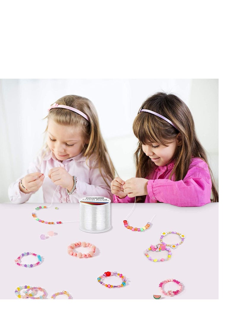 SYOSI Flat Elastic Crystal Stretch String Bracelet String Polyester Cord for Seed Beads Bracelet Beading Jewelry Making Thread Craft Accessories 40m - Image 5